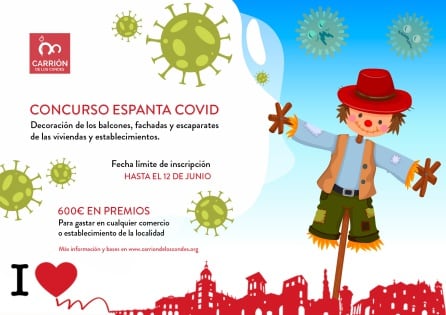 Cartel del concurso de &quot;Espanta-Covid&quot; del Ayuntamiento de Carrión