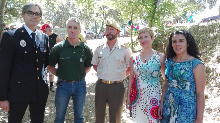 Responsables de los bomberos, UME, Junta de Castilla y León y otros homenajeados