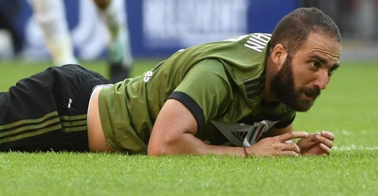 Gonzalo Higuaín, durante un encuentro con la Juventus de Turín