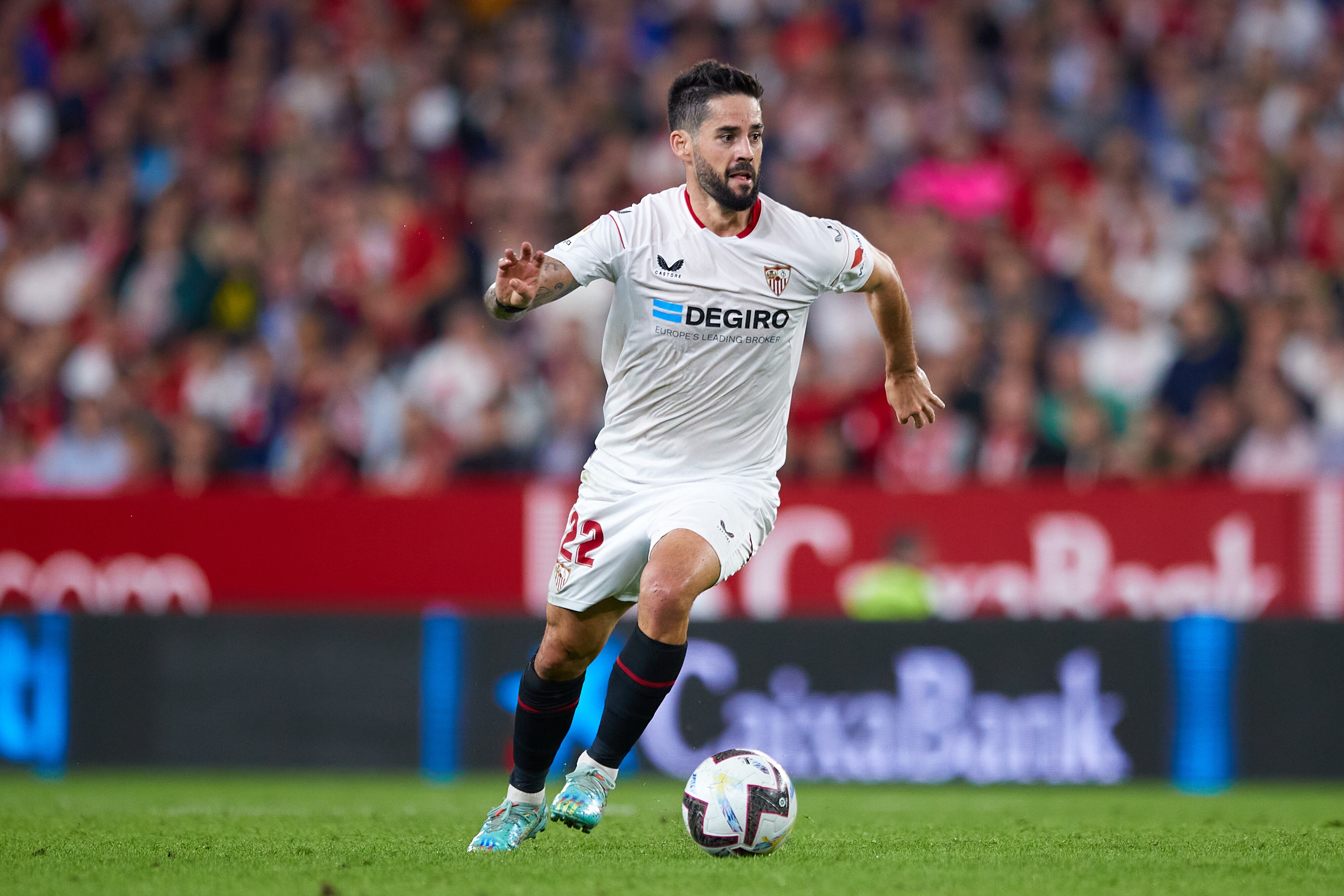 Isco, durante un partido con el Sevilla FC esta temporada.