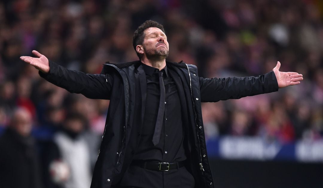 Diego Pablo Simeone, en una imagen en el último partido de la Copa del Rey disputado en el Wanda Metropolitano.