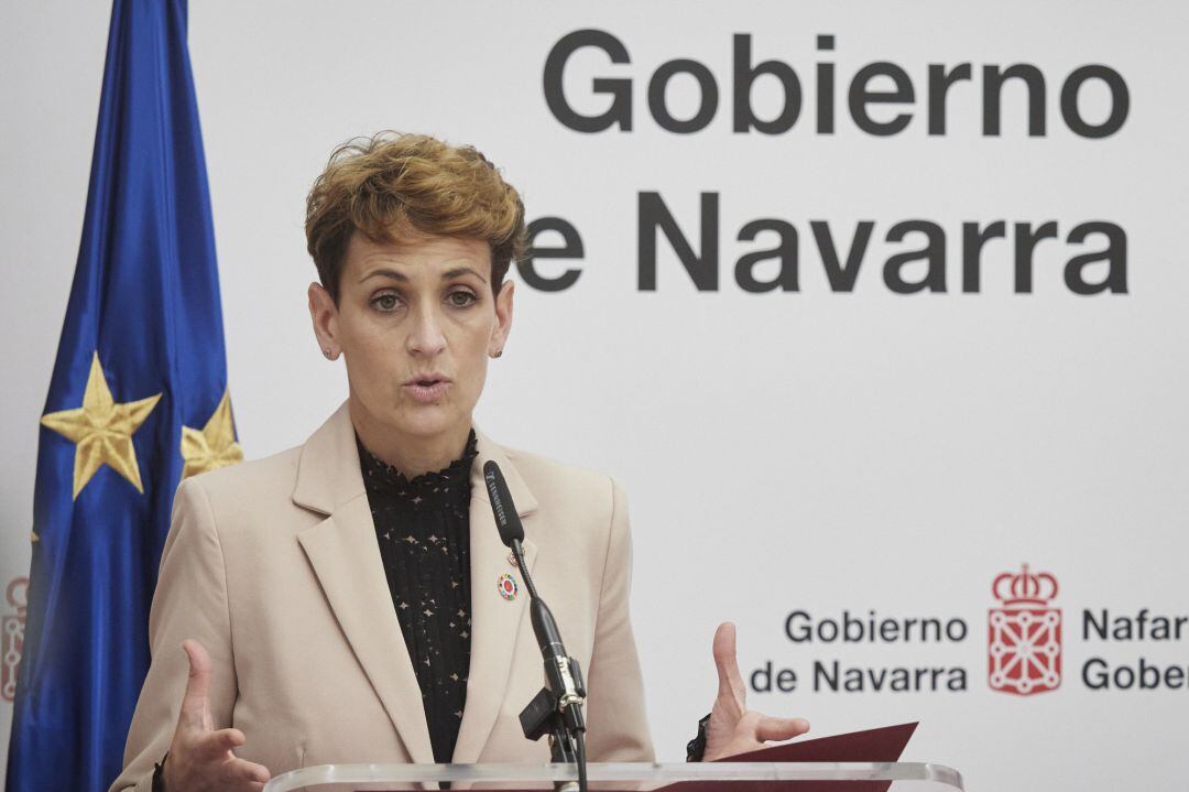 La presidenta del Gobierno de Navarra, María Chivite