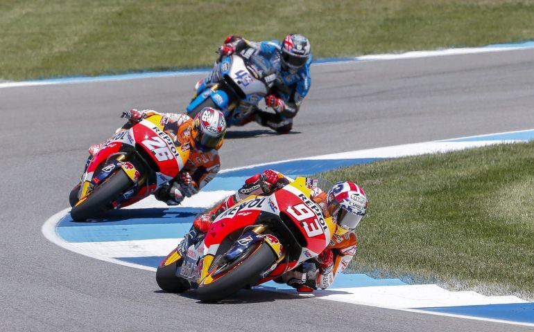 Marc Márquez, Dani Pedrosa y Scott Redding, en Indianápolis 