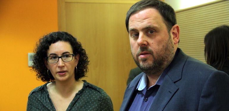 Marta Rovira i Oriol Junqueras, en una imatge de 2014