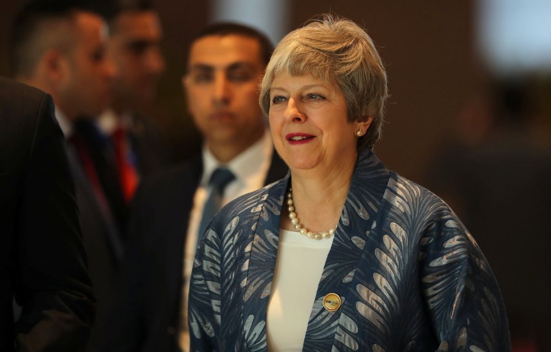 Theresa May ha viajado hasta Egipto, donde se celebrará la cumbre entre la Unión Europea (UE) y la Liga Árabe