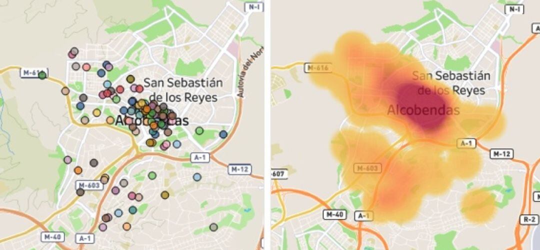 Mapa de distribución de las infracciones durante el estado de alarma