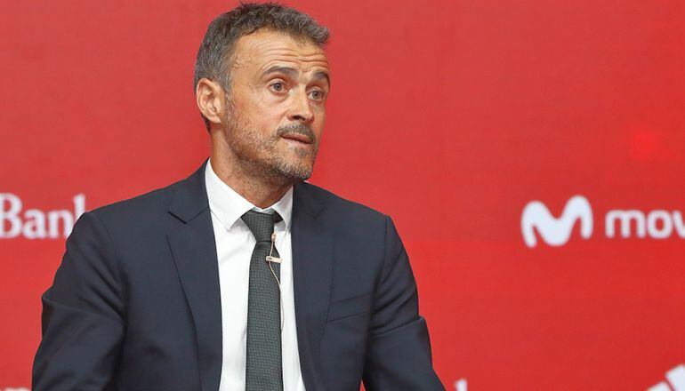 Luis Enrique, en su presentación como entrenador de la selección