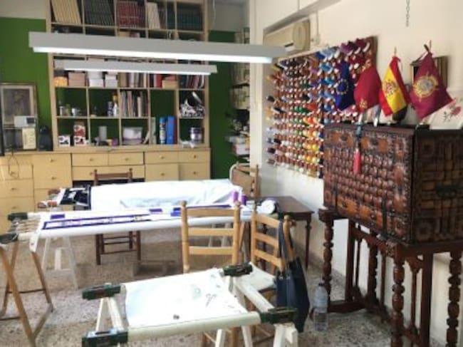 Taller de trabajo de la bordadora Silvia Teruel Ayala