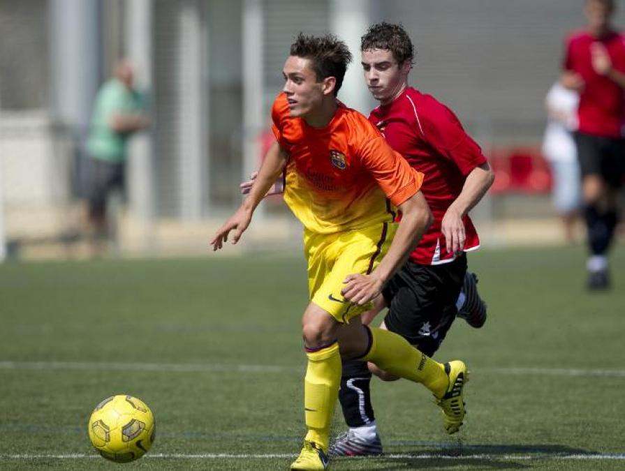 Corredera en su etapa en la cantera del FC Barcelona.