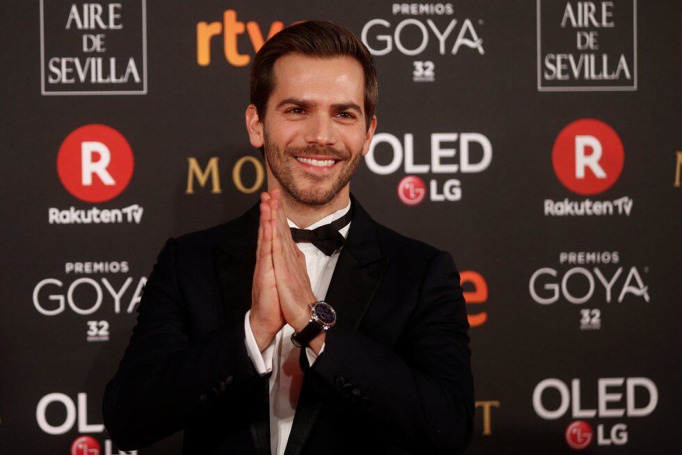 Marc Clotet es uno de los primeros actores en llegar a la alfombra roja de los Goya.