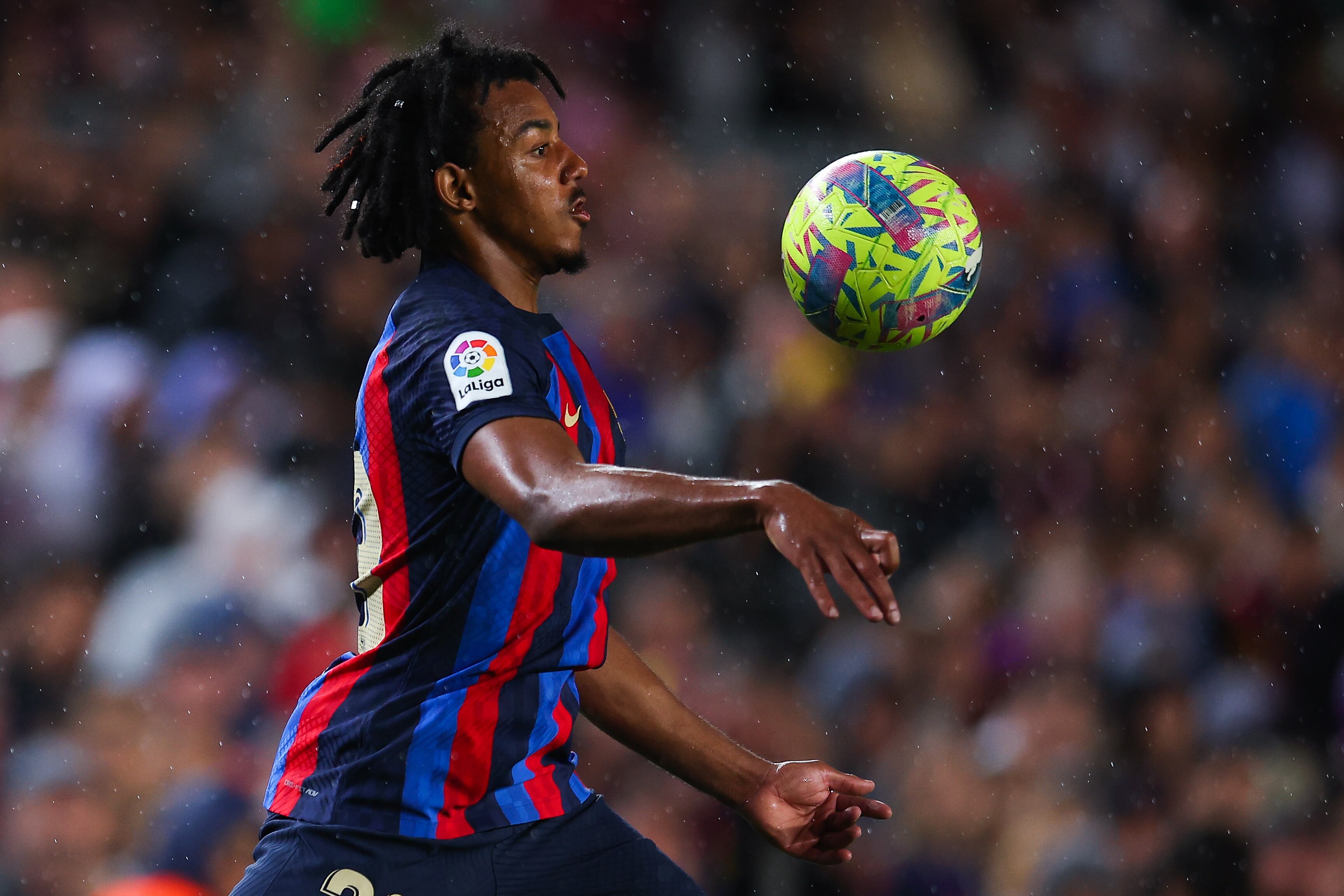 Jules Koundé, durante el partido entre el FC Barcelona y la Real Sociedad