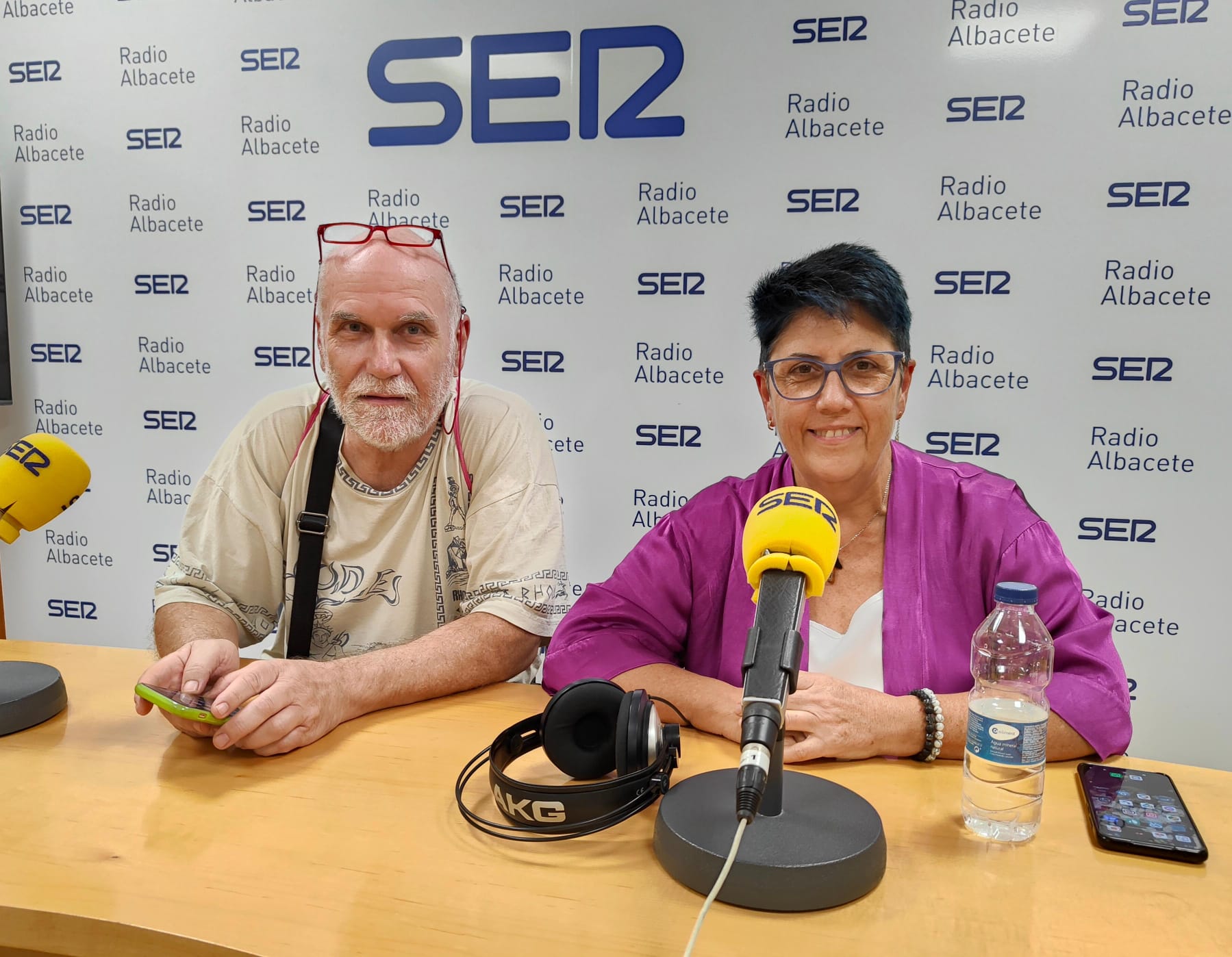 Domingo Blanco y Ana Teresa Moreno, en Radio Albacete