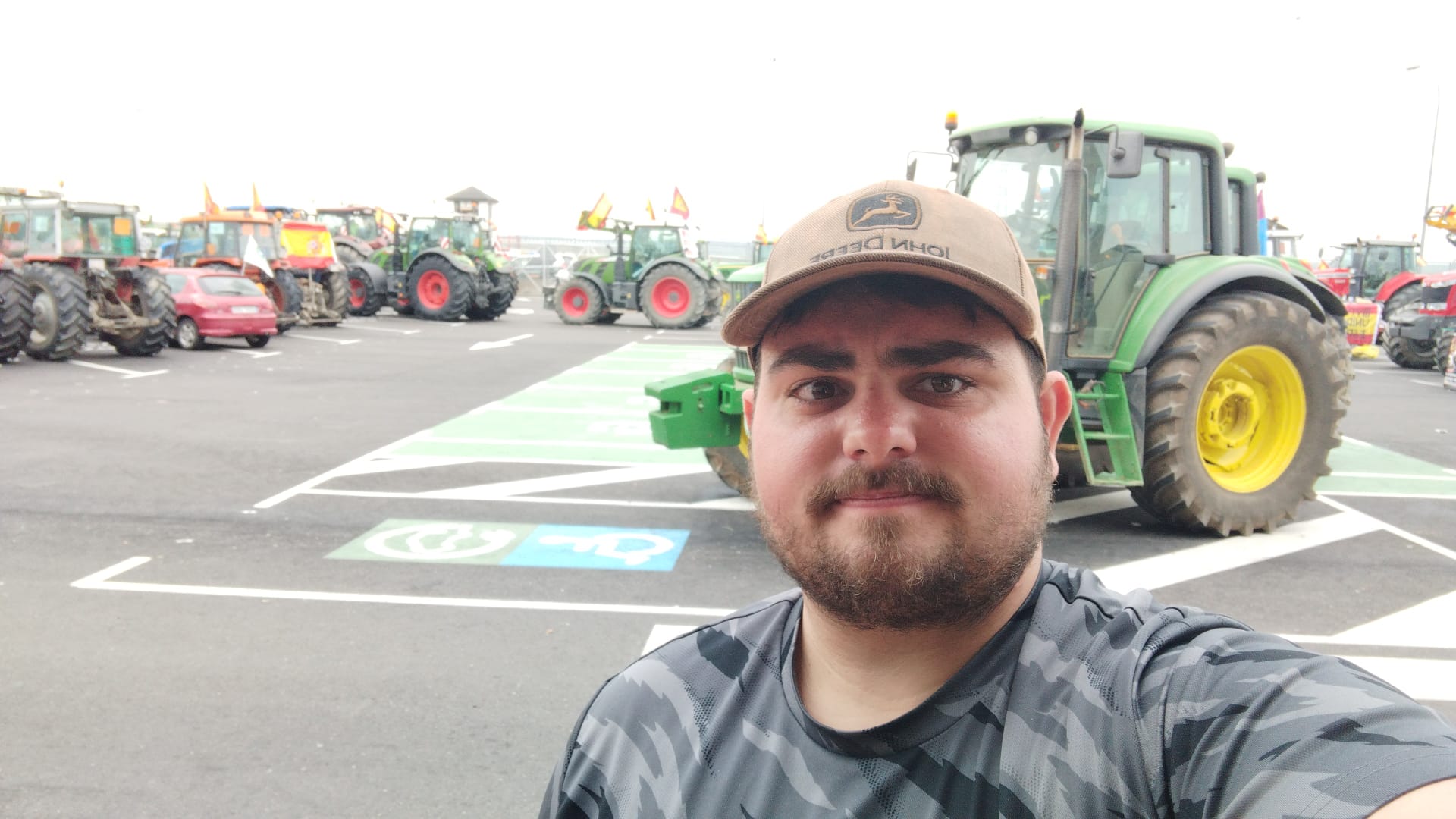 Javier Mayoral, uno de los agricultores retenidos en Torrejón de la Calzada