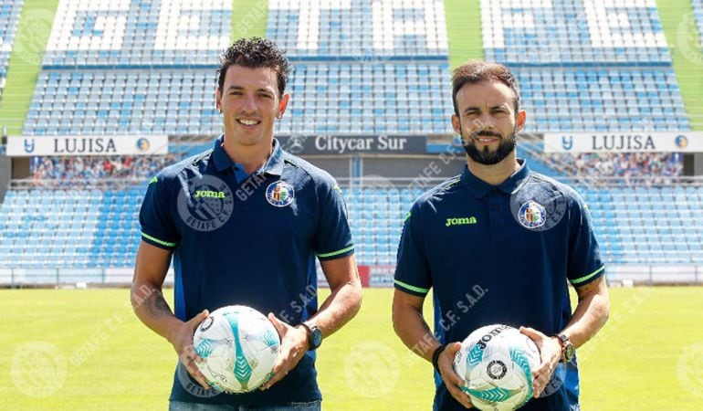 Gorosito (i) y Molinero, durante la presentación en el Coliseum