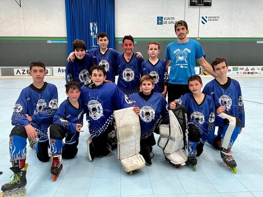 El equipo alevín del Club Hockey Línea Aranda