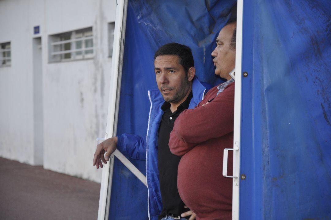 Juan Carlos Gómez junto a Vicente Vargas en La Granja