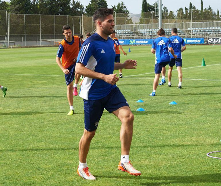 Leandro Cabrera durante un entrenamiento en la Ciudad Deportiva