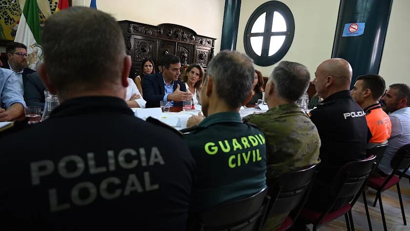 Pedro Sánchez en su última visita a Níjar.