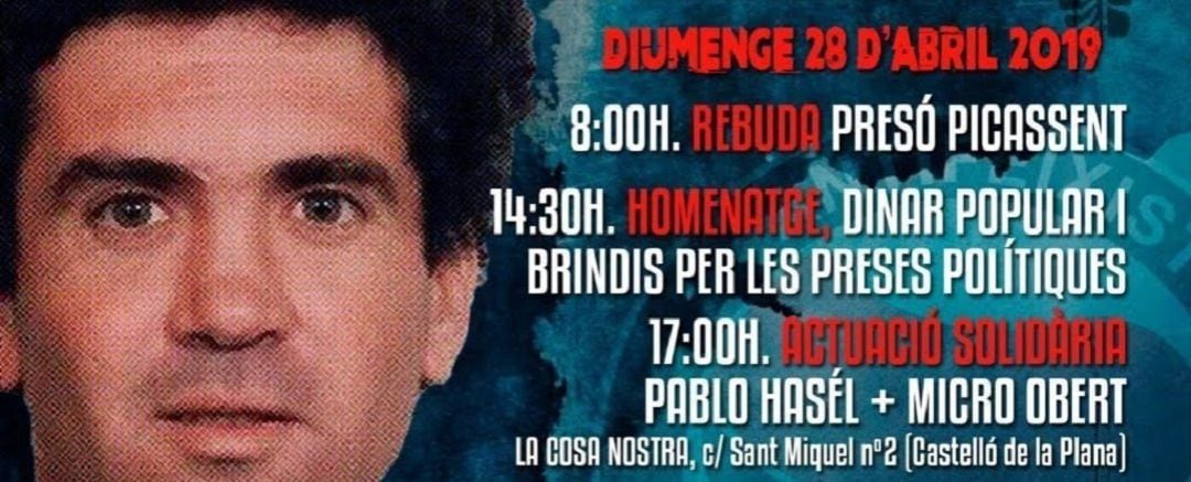 Cartel que invita a participar en un acto de homenaje a Paco Cela Seoane