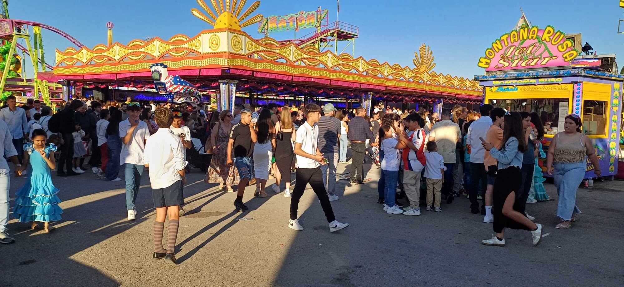 Zona de atracciones de la Feria del Caballo de Jerez