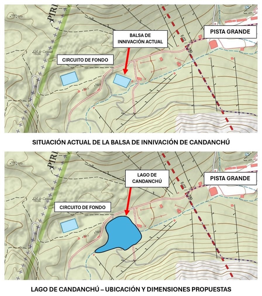 Mapa de ubicación del lago artificial que plantean