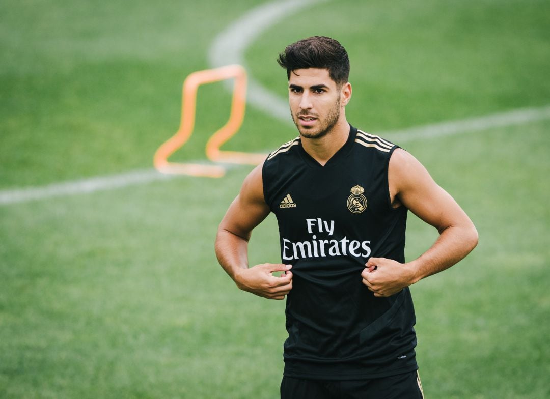 Marco Asensio, durante la preparación del Real Madrid