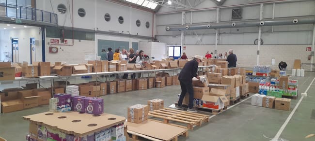 Lam recogida se realiza en el Recinto Ferial. Foto: Ayuntamiento de Barbastro