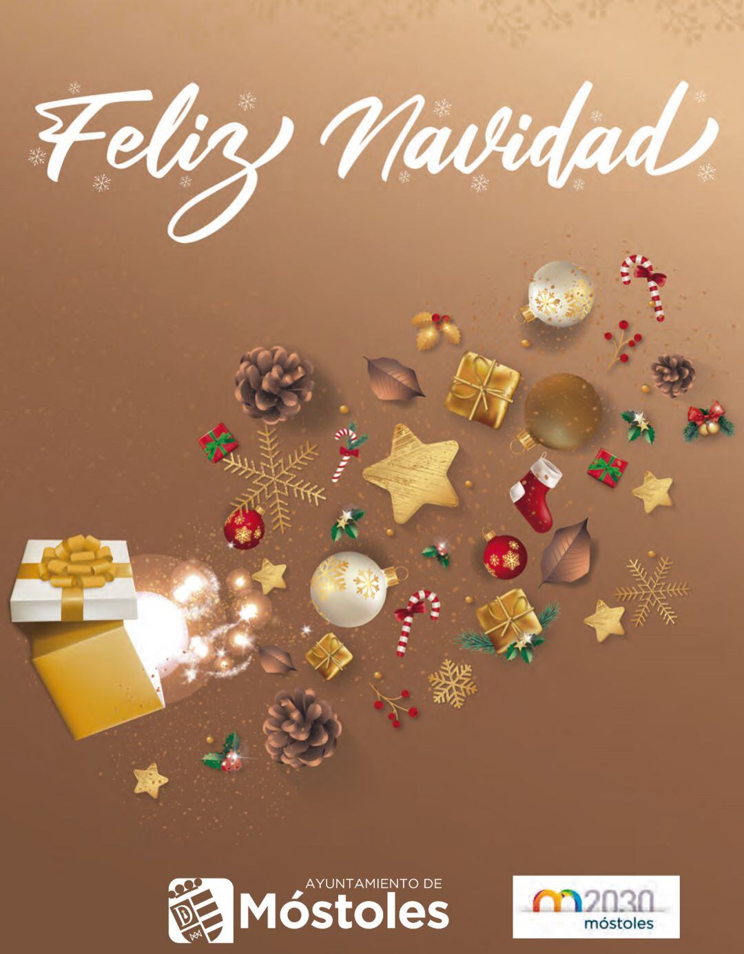 Cartel anunciador de las fiestas navideñas de Móstoles