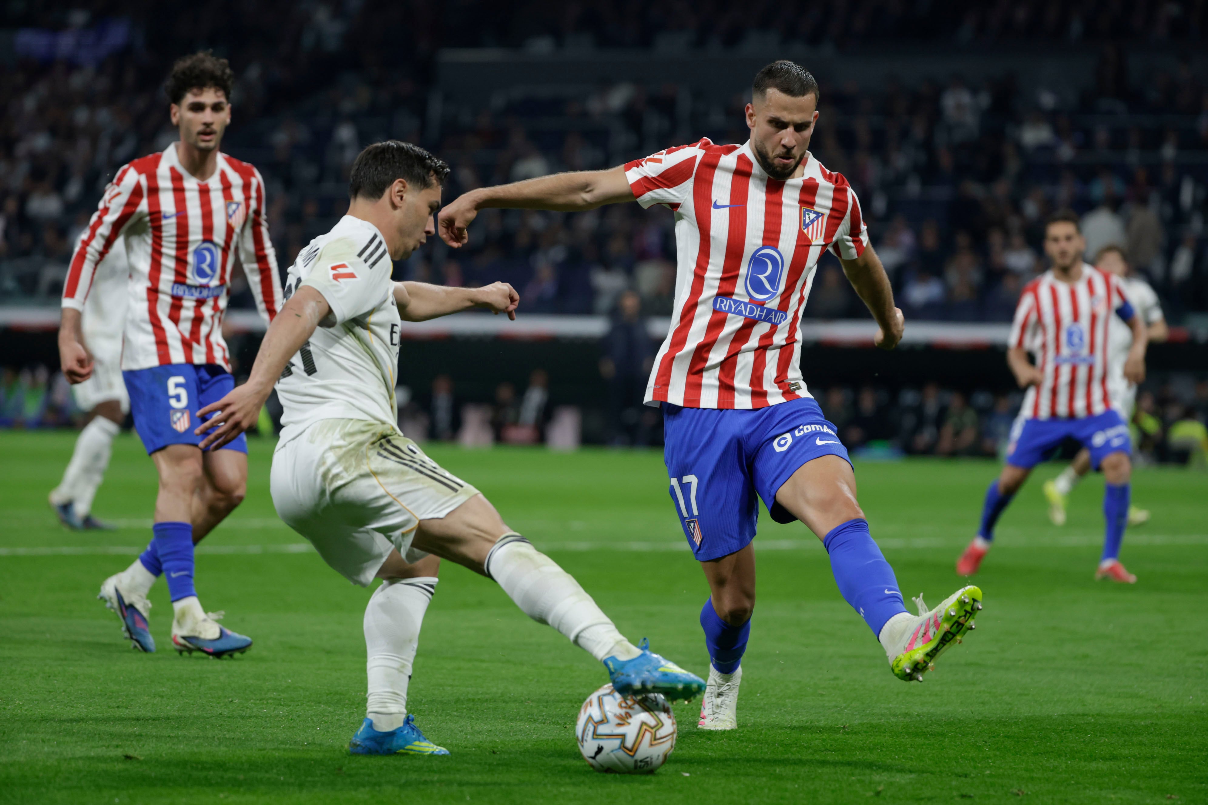 David Hancko, durante el Real Madrid-Atlético de Madrid de LaLiga