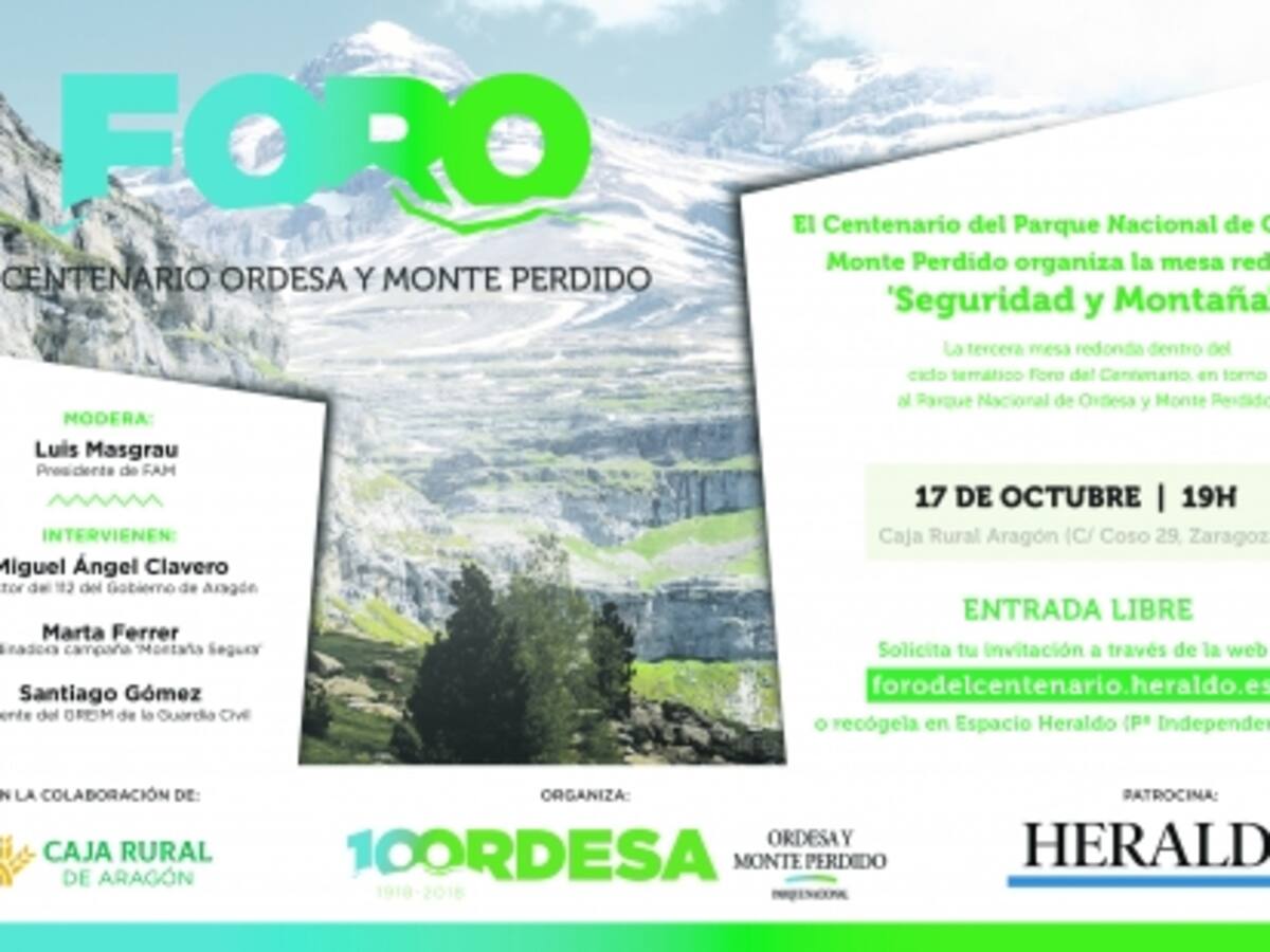 “Seguridad y montaña”, nueva mesa redonda del Foro del Centenario de Ordesa
