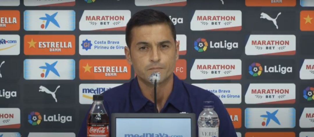 Francisco, avui, en la roda de premsa prèvia al partit contra el Cádiz.
