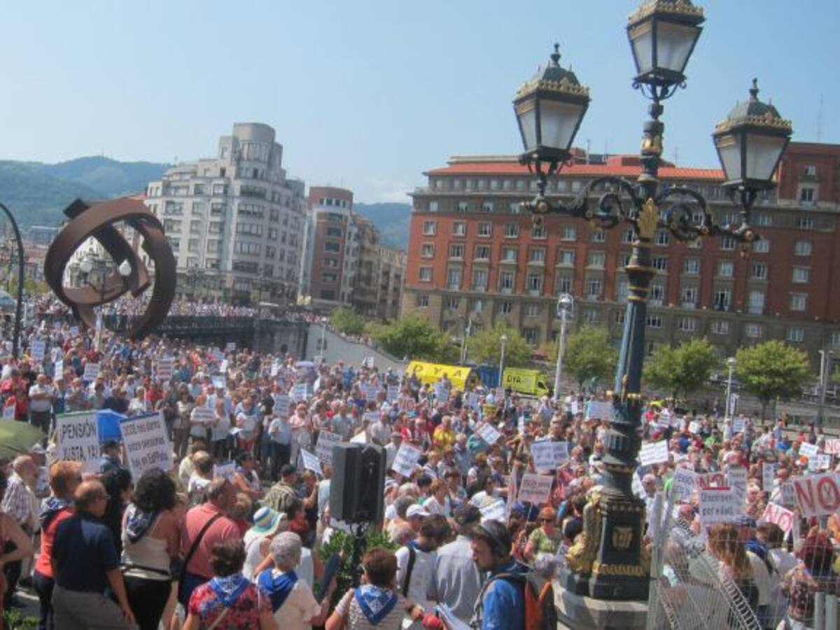 La pensión media de los jubilados vascos supone el 62,6 % del salario medio