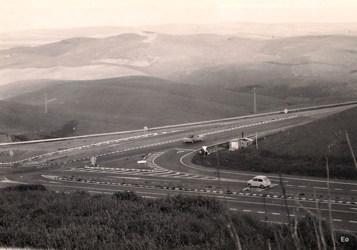 Carretera N-IV, en el tramo de la Cuesta del Espino en Córdoba, en los años 70