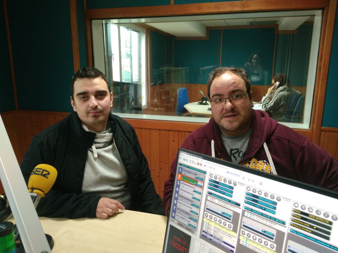 Miguel Mantecón y Javier Madrazo en los estudos de la SER.