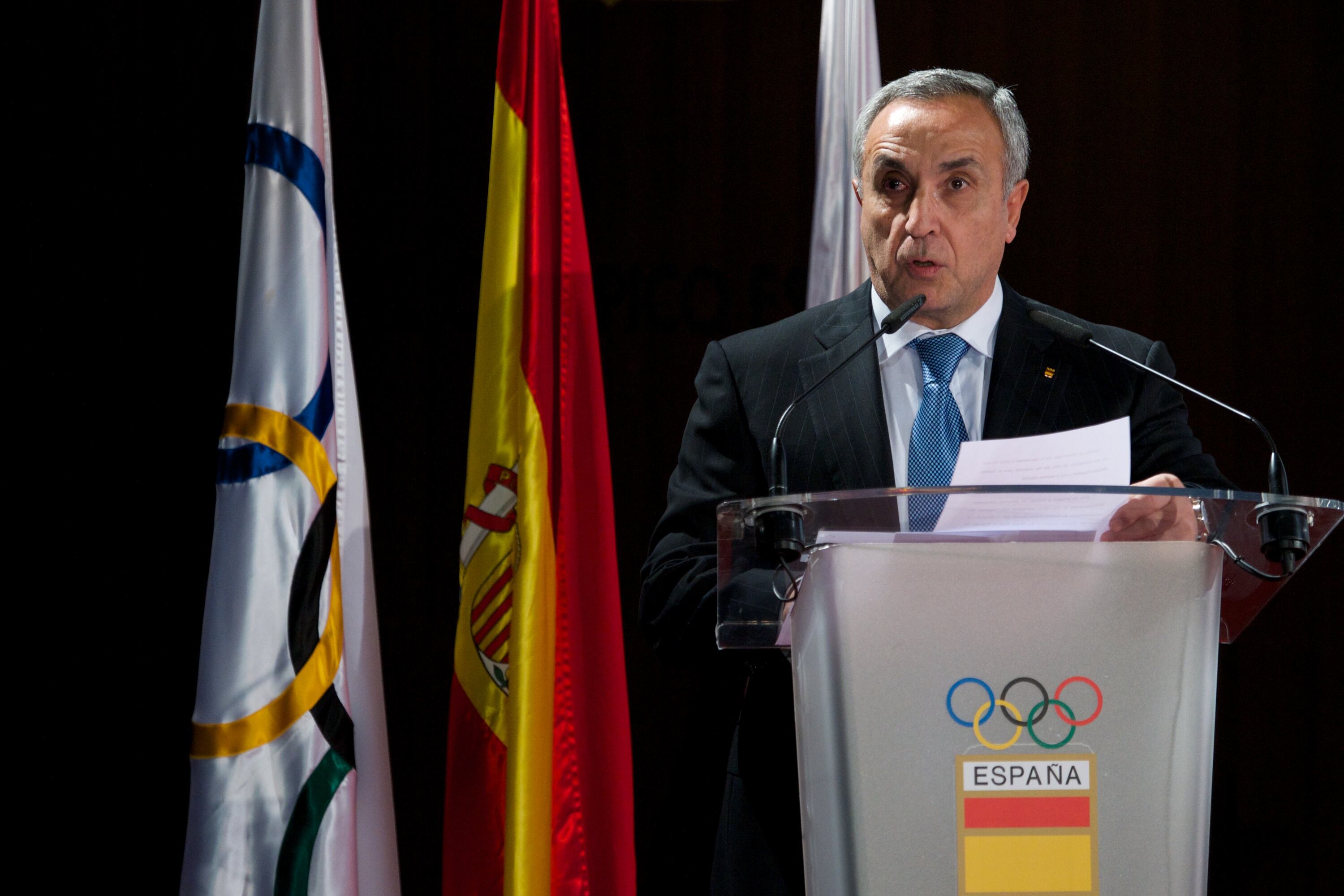 El presidente del COE Alejandro Blanco durante una intervención.