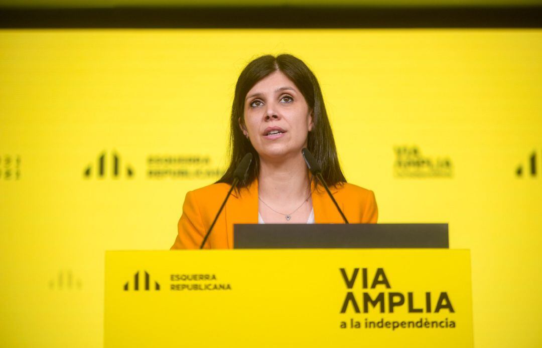 La secretaria general adjunta y portavoz de ERC, Marta Vilalta, en rueda de prensa telemática en una imagen de archivo.