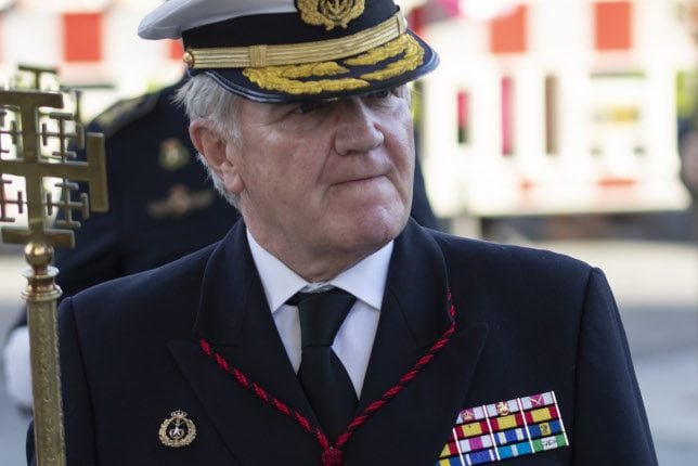 Ignacio Frutos, almirante jefe del Arsenal Militar de Ferrol (foto: Junta General de Cofradías y Hermandades de la Semana Santa de Ferrol)