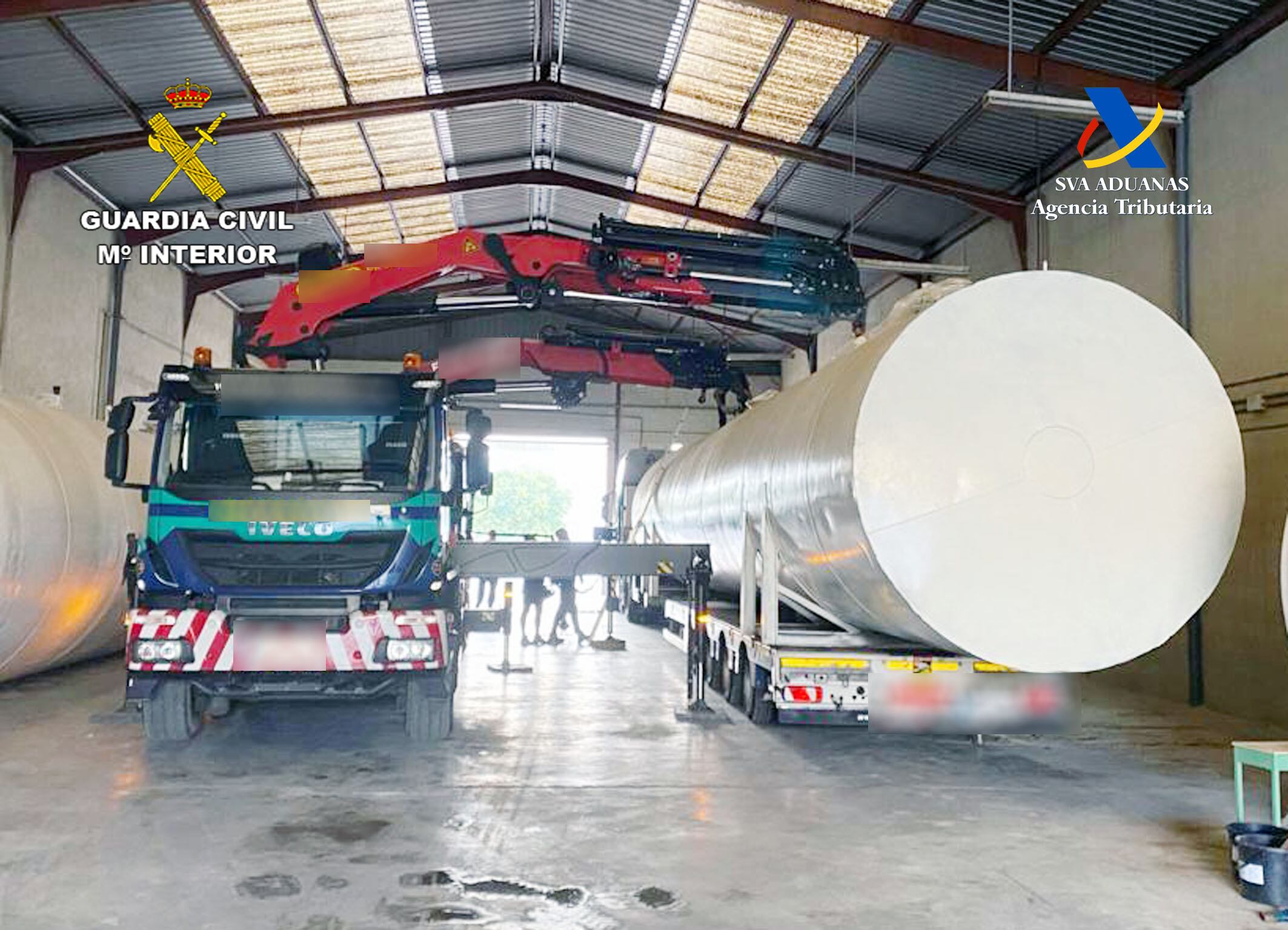 La Guardia Civil localiza un gasocentro irregular.