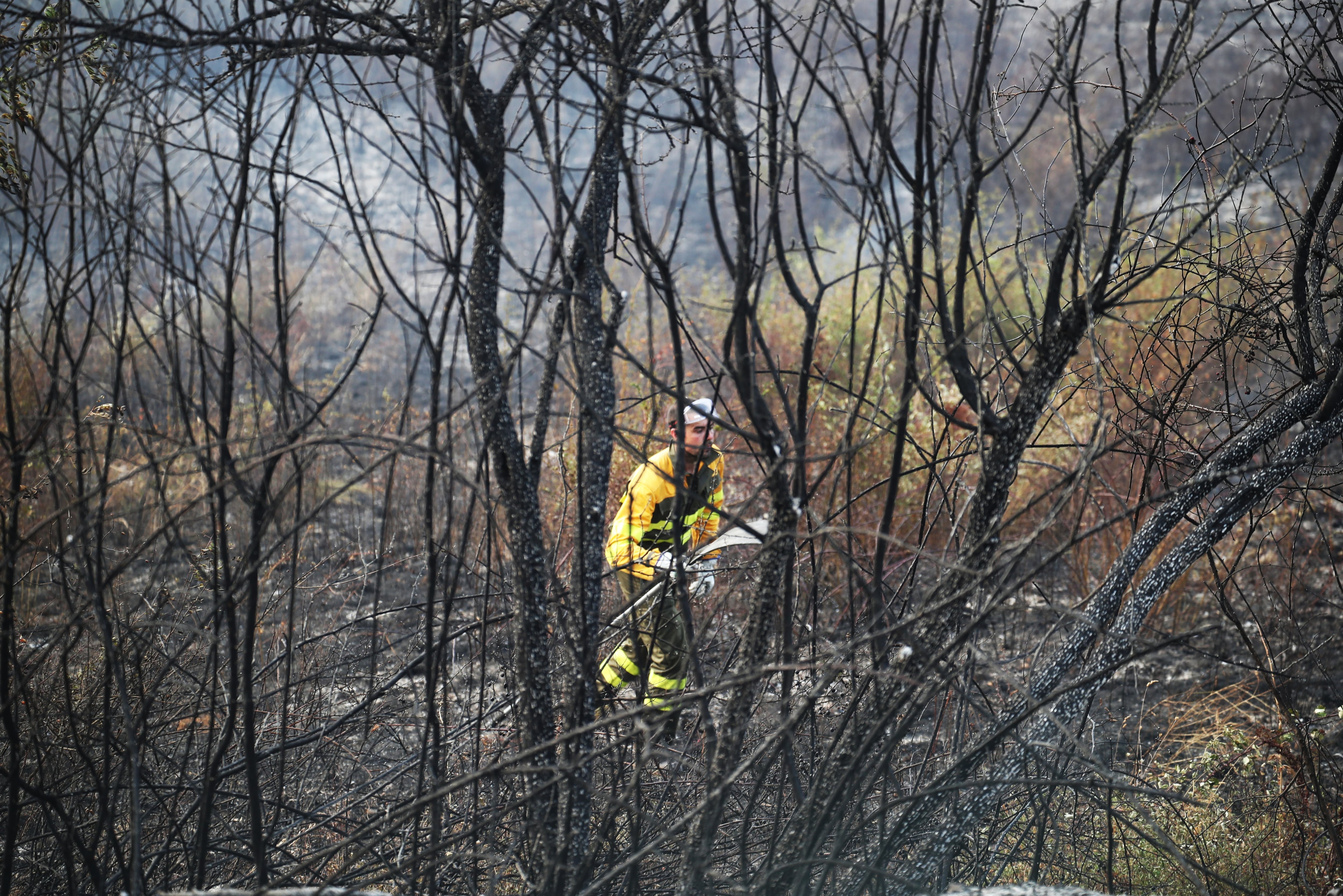 Imagen de un incendio en el Bierzo. EFE/ Ana F. Barredo