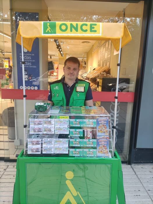 Pedro Óscar Sánchez, vendedor ONCE en Puertollano