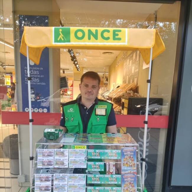 Pedro Óscar Sánchez, vendedor ONCE en Puertollano