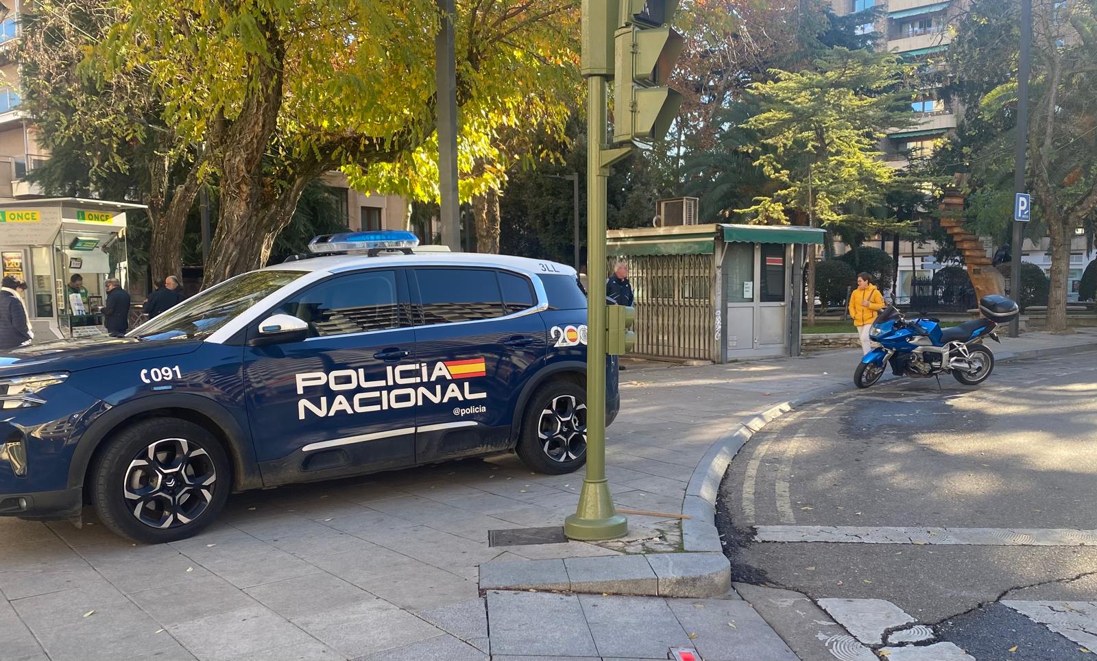 Patrulla de Policía Nacional en la zona de Santo Domingo de Guadalajara