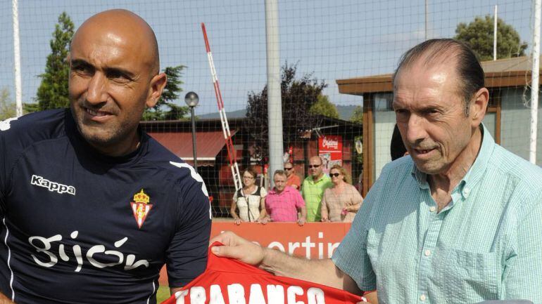 El Pitu Abelardo con el fallecido Quini.