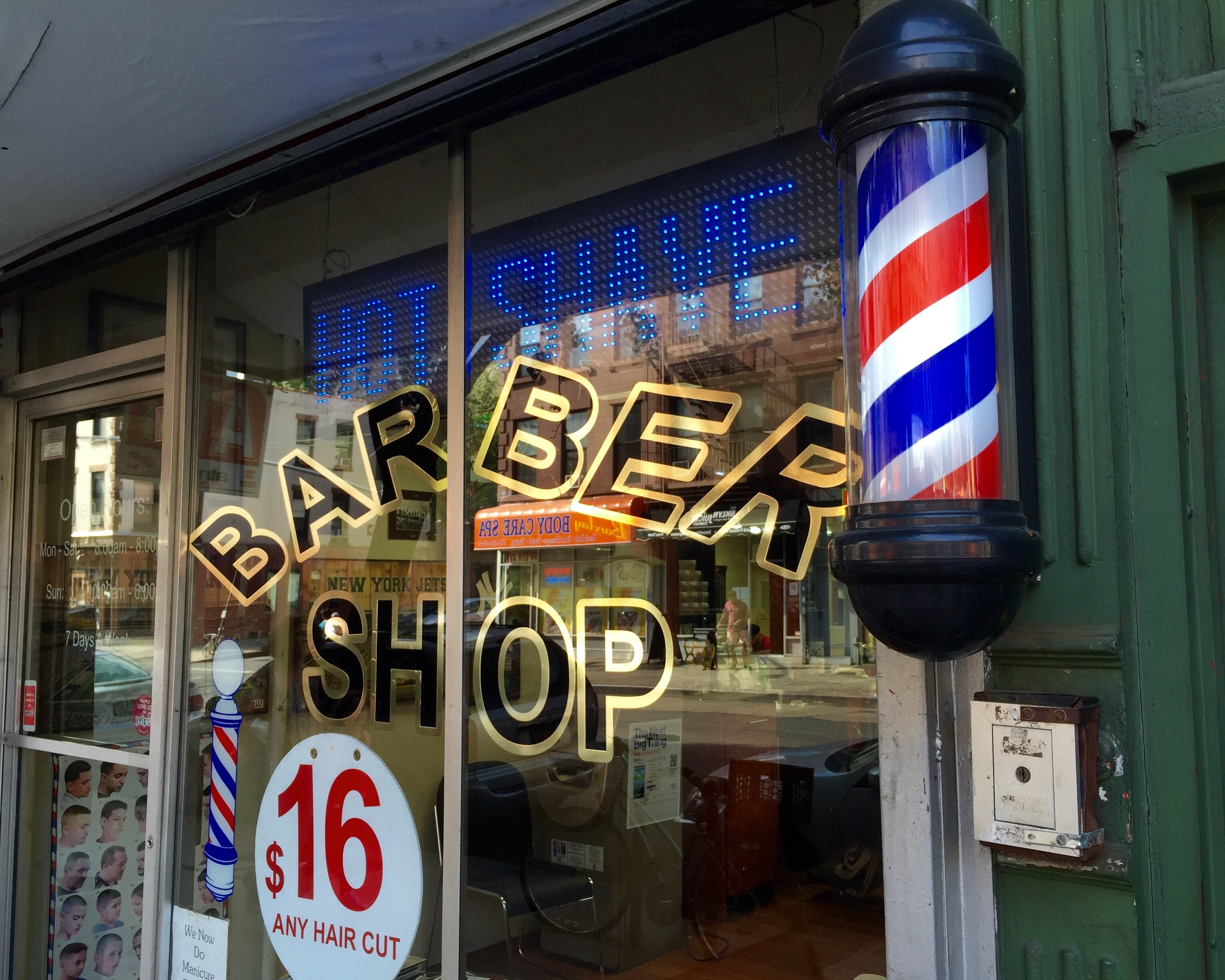 Poste de una barbería.