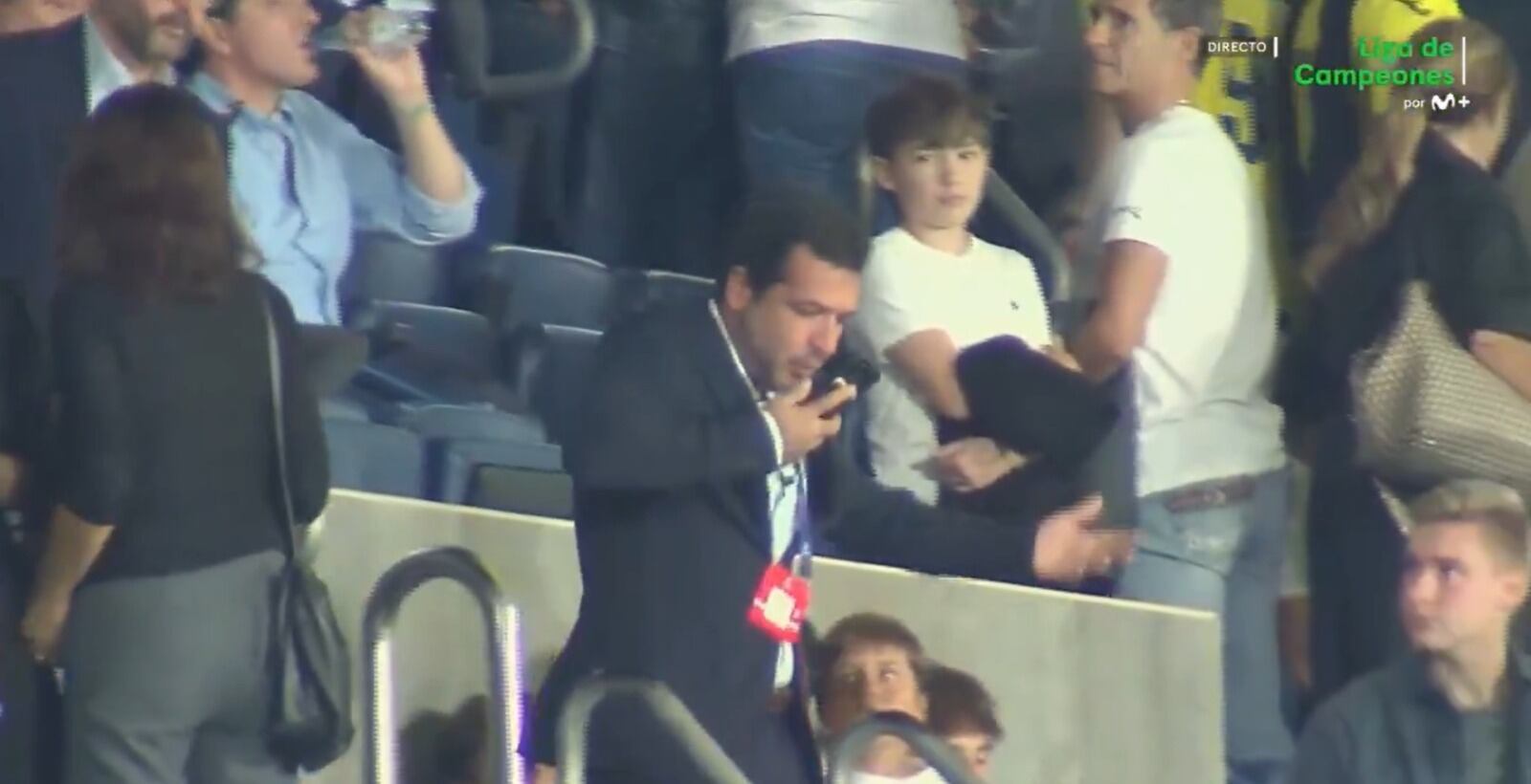 Fernando Roig Negueroles durante el descanso. / MovistarFutbol