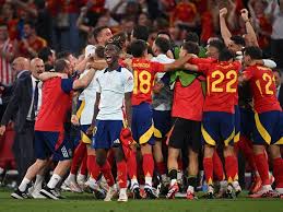 Celebración de España tras pasar a la final de la Eurocopa