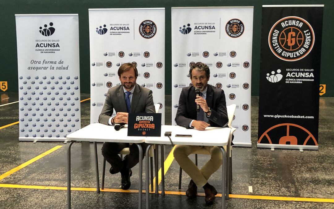 Guillermo Catalán (Acunsa) y Nacho Núñez (GBC) en la presentación en el Atano