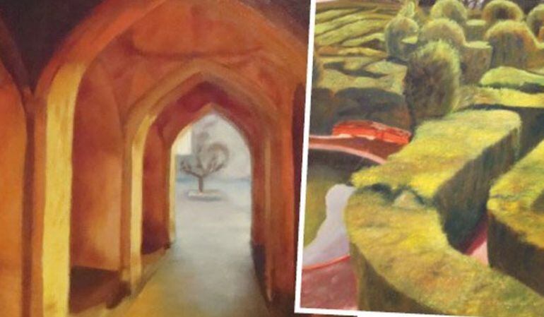 Las obras de Begoña Frías se exponen en la biblioteca Javier Lapeña de Pinto