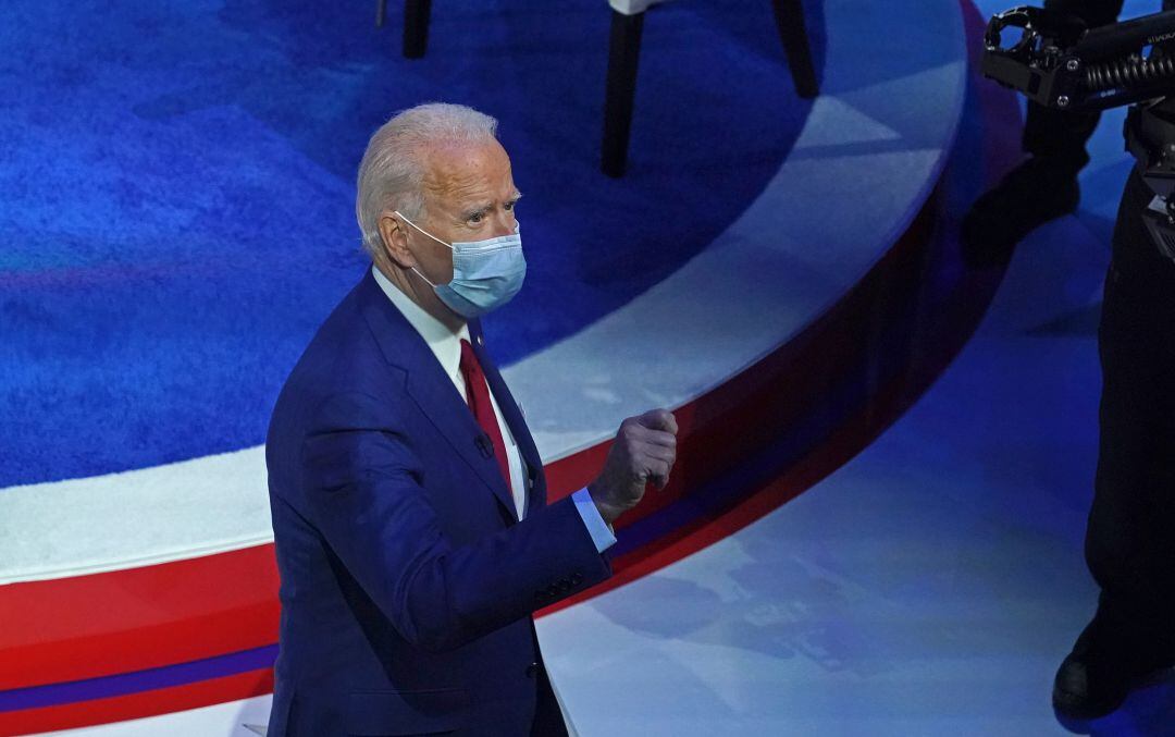 El candidato demócrata Joe Biden durante su evento de este jueves en ABC