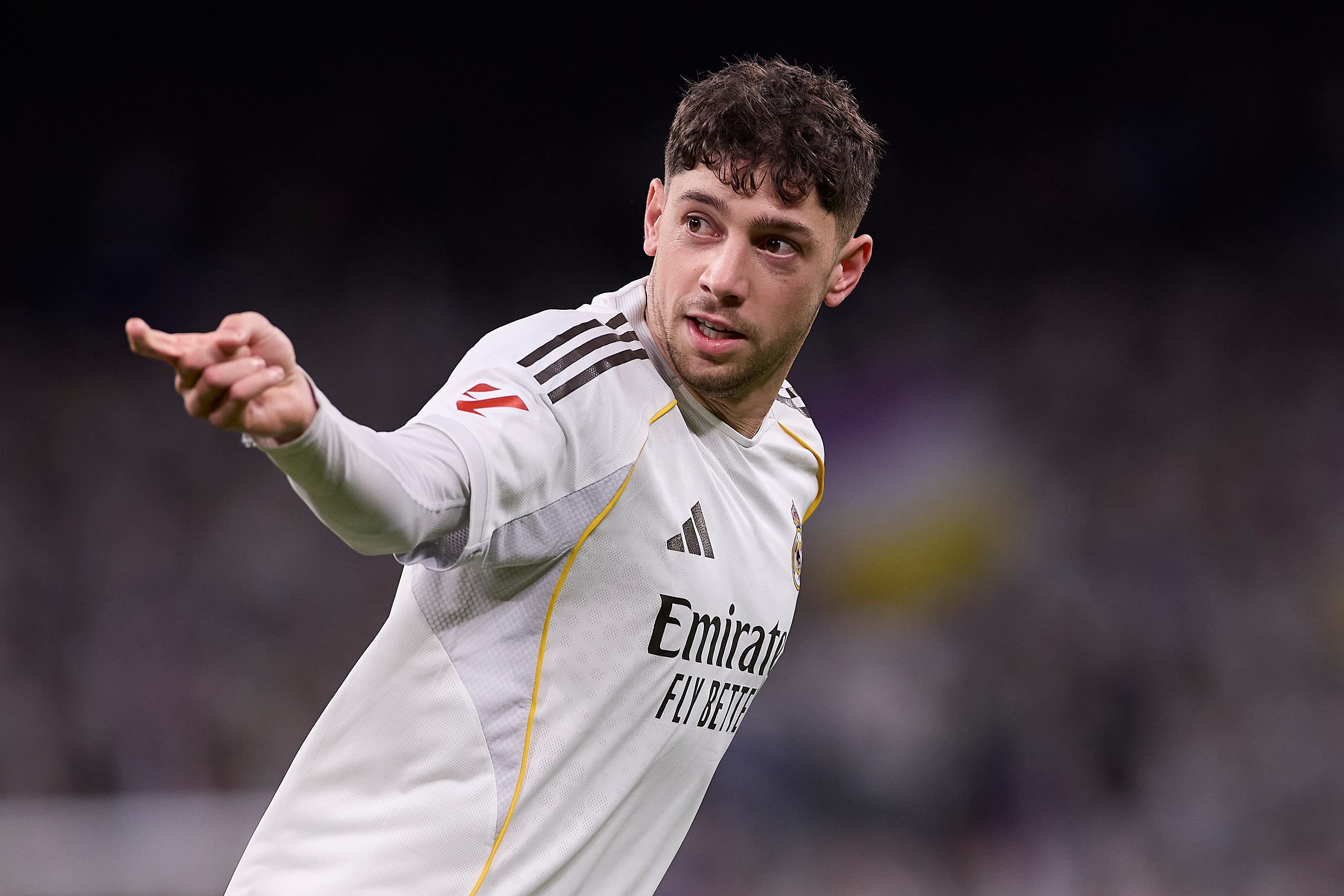 Fede Valverde celebra su gol ante la Real Sociedad